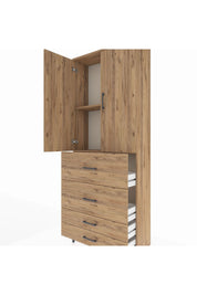 Arges Dolap 2 Raflı 4 Çekmeceli 2 Kapaklı 88x30x221 - S30M143V9A