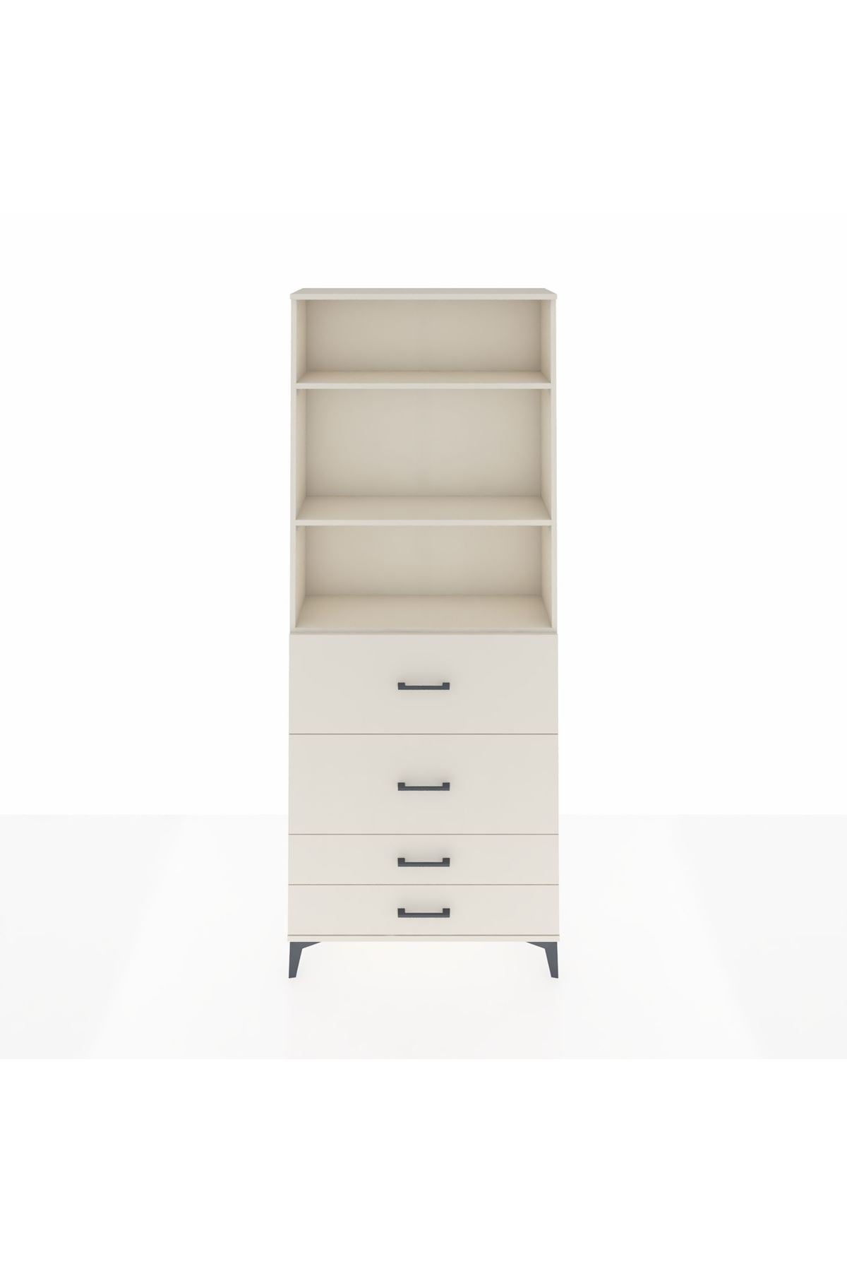 Arges Dolap 3 Raflı 4 Çekmeceli 88x30x221 - S30M144V1A