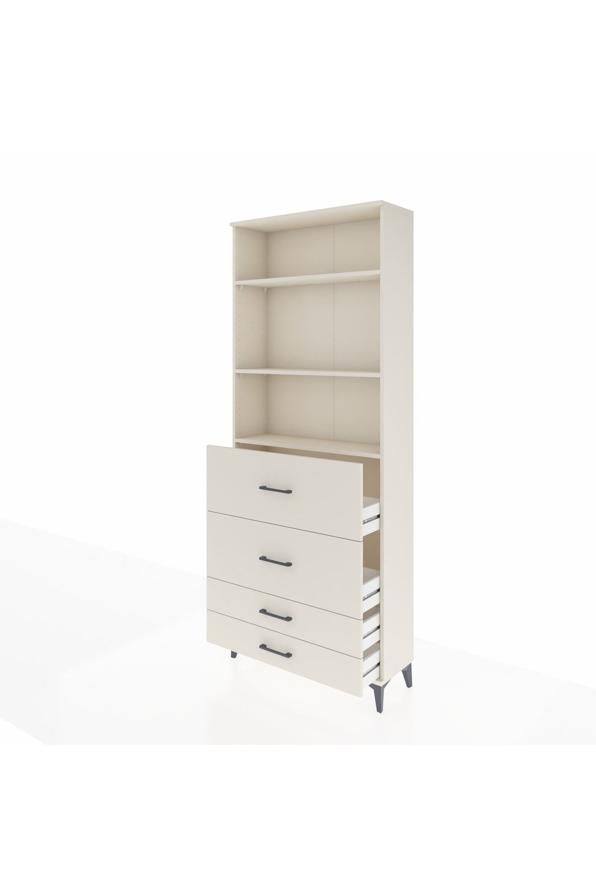 Arges Dolap 3 Raflı 4 Çekmeceli 88x30x221 - S30M144V1A