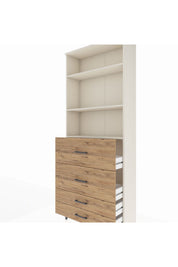 Arges Dolap 3 Raflı 4 Çekmeceli 88x30x221 - S30M144V3A