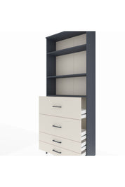Arges Dolap 3 Raflı 4 Çekmeceli 88x30x221 - S30M144V4A