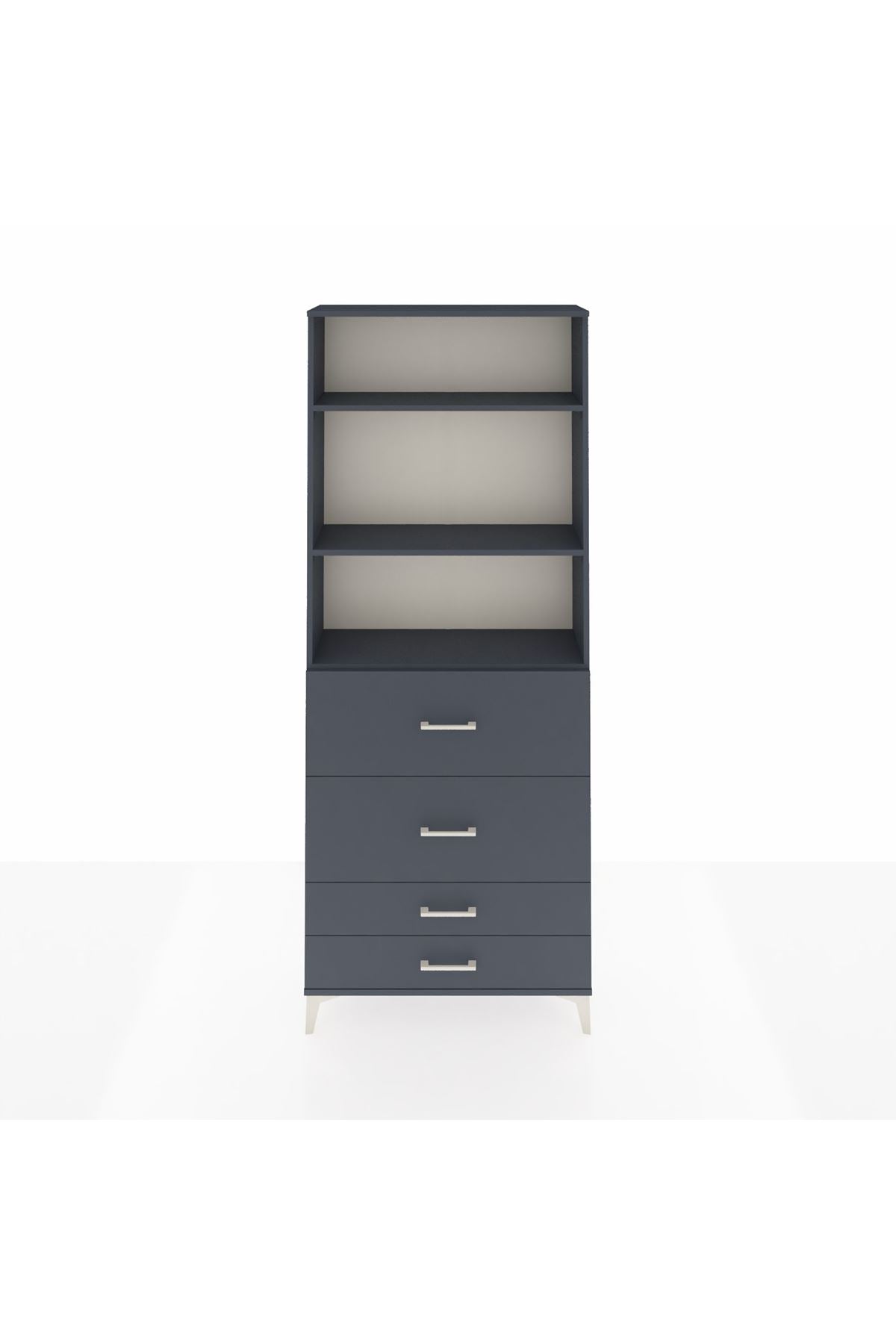 Arges Dolap 3 Raflı 4 Çekmeceli 88x30x221 - S30M144V5A