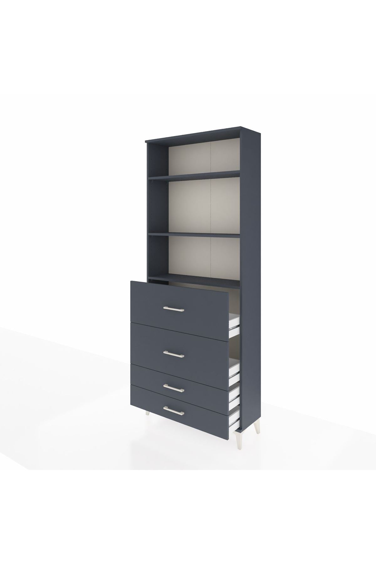 Arges Dolap 3 Raflı 4 Çekmeceli 88x30x221 - S30M144V5A