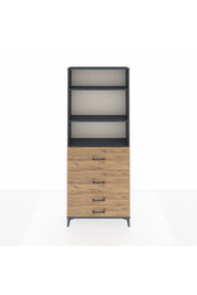 Arges Dolap 3 Raflı 4 Çekmeceli 88x30x221 - S30M144V6A