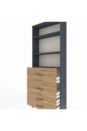 Arges Dolap 3 Raflı 4 Çekmeceli 88x30x221 - S30M144V6A