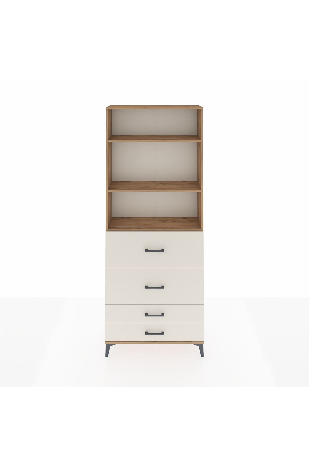 Arges Dolap 3 Raflı 4 Çekmeceli 88x30x221 - S30M144V7A