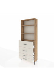 Arges Dolap 3 Raflı 4 Çekmeceli 88x30x221 - S30M144V7A