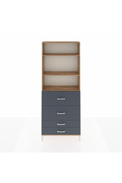 Arges Dolap 3 Raflı 4 Çekmeceli 88x30x221 - S30M144V8A