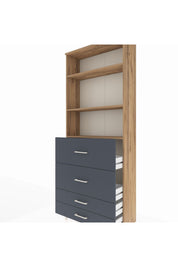 Arges Dolap 3 Raflı 4 Çekmeceli 88x30x221 - S30M144V8A