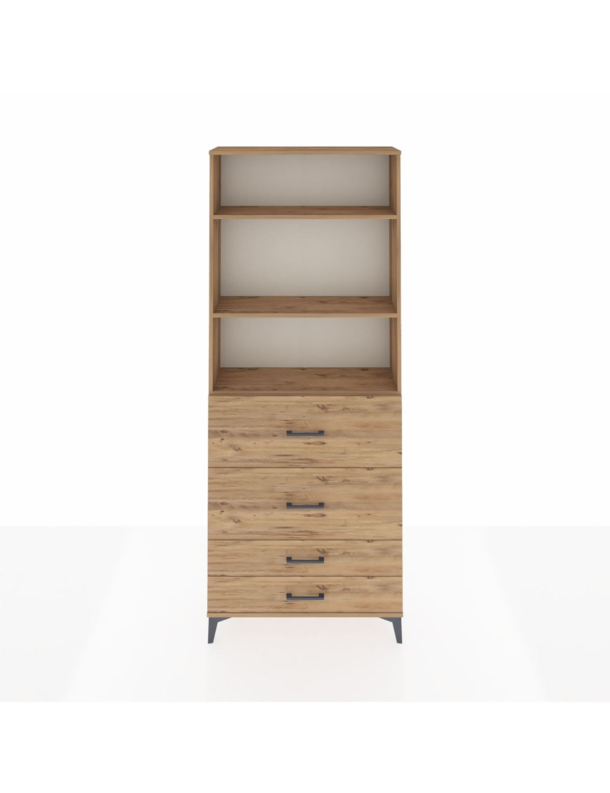 Arges Dolap 3 Raflı 4 Çekmeceli 88x30x221 - S30M144V9A