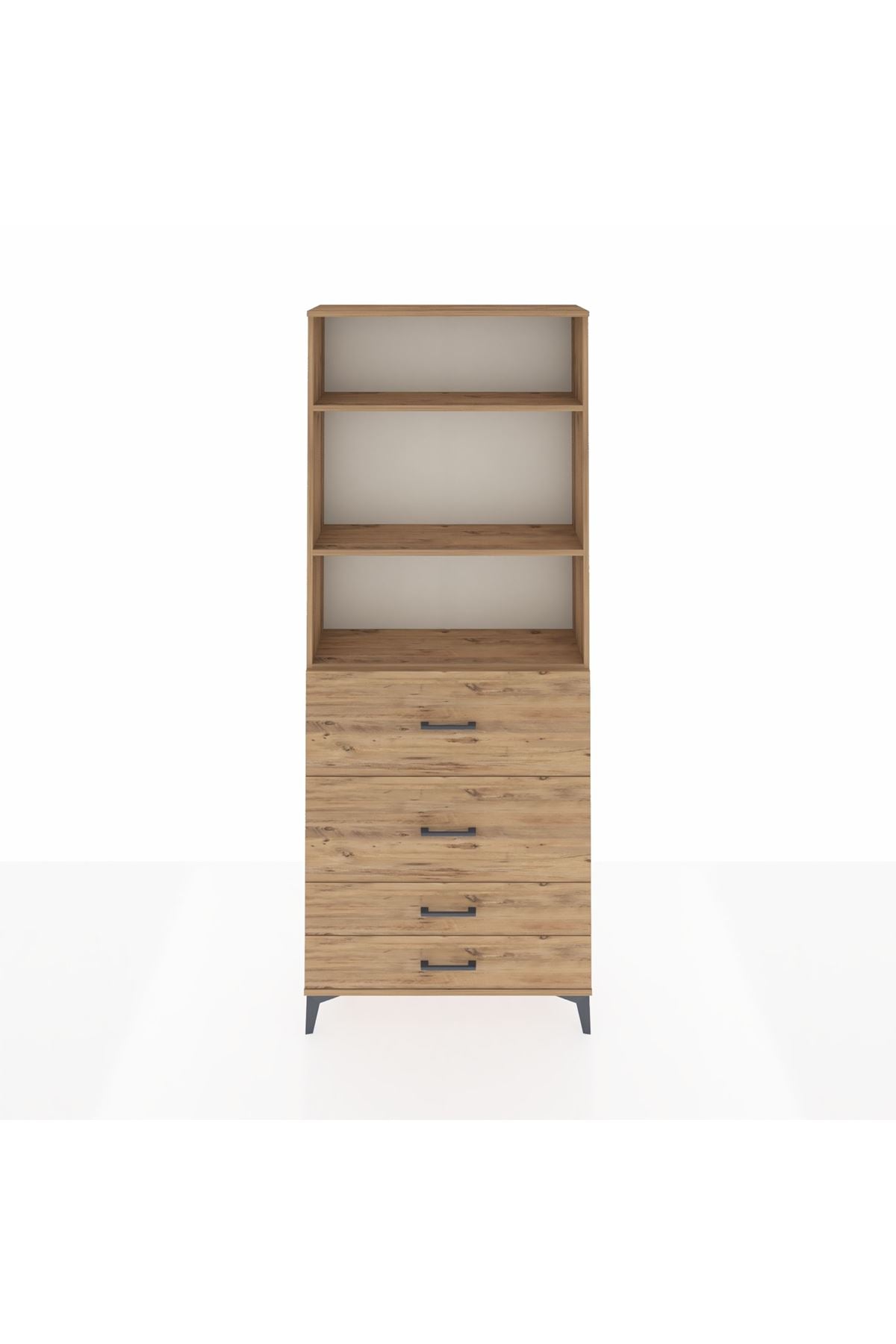 Arges Dolap 3 Raflı 4 Çekmeceli 88x30x221 - S30M144V9A