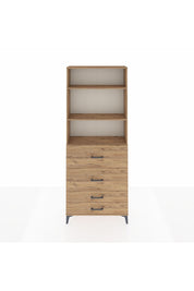 Arges Dolap 3 Raflı 4 Çekmeceli 88x30x221 - S30M144V9A