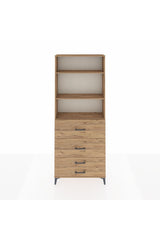 Arges Dolap 3 Raflı 4 Çekmeceli 88x30x221