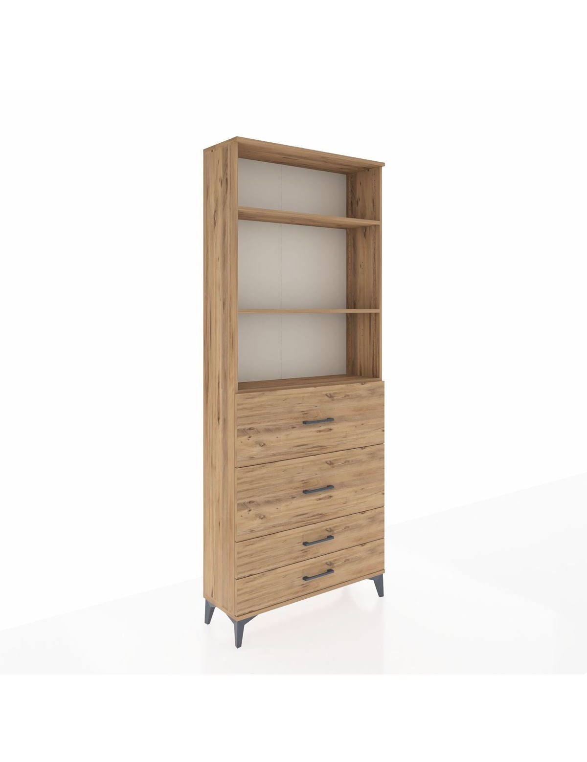 Arges Dolap 3 Raflı 4 Çekmeceli 88x30x221 - S30M144V9A