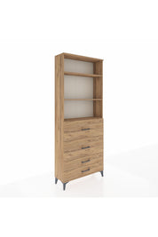 Arges Dolap 3 Raflı 4 Çekmeceli 88x30x221 - S30M144V9A
