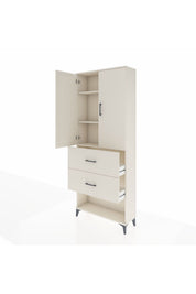 Arges Dolap 3 Raflı 2 Çekmeceli 2 Kapaklı 88x30x221 - S30M145V1A