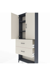 Arges Dolap 3 Raflı 2 Çekmeceli 2 Kapaklı 88x30x221 - S30M145V4A