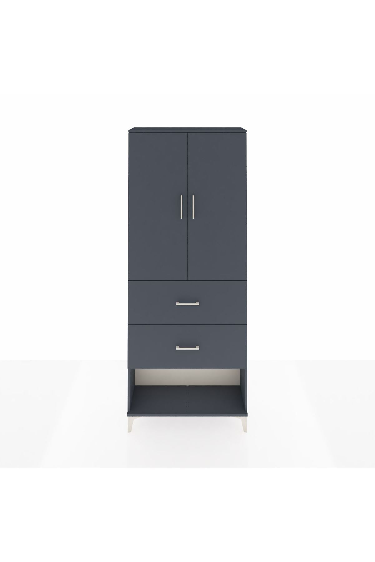 Arges Dolap 3 Raflı 2 Çekmeceli 2 Kapaklı 88x30x221 - S30M145V5A