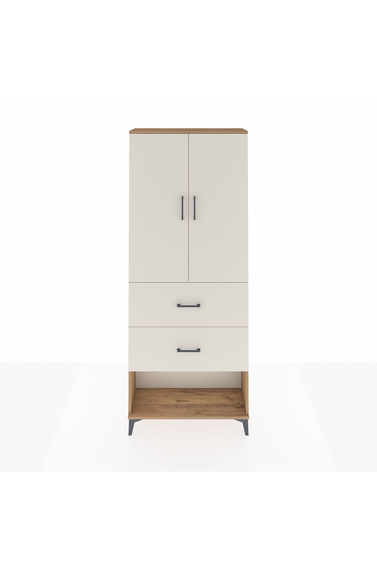 Arges Dolap 3 Raflı 2 Çekmeceli 2 Kapaklı 88x30x221 - S30M145V7A