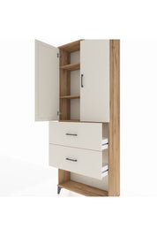 Arges Dolap 3 Raflı 2 Çekmeceli 2 Kapaklı 88x30x221 - S30M145V7A