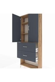 Arges Dolap 3 Raflı 2 Çekmeceli 2 Kapaklı 88x30x221 - S30M145V8A