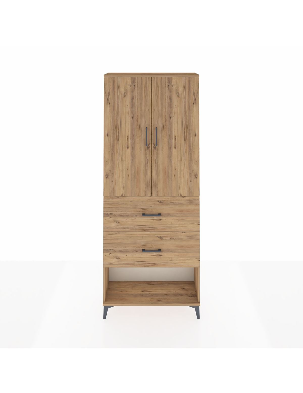 Arges Dolap 3 Raflı 2 Çekmeceli 2 Kapaklı 88x30x221 - S30M145V9A