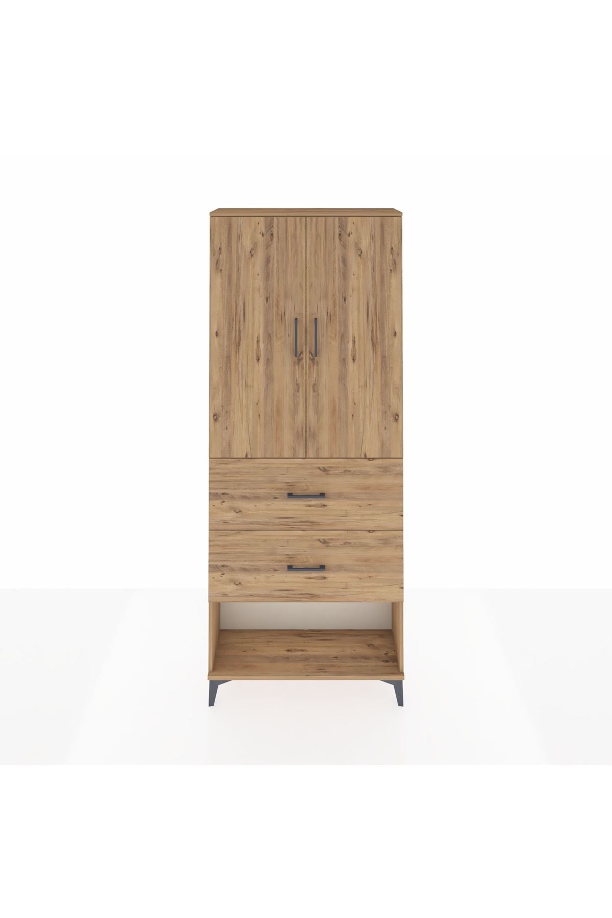 Arges Dolap 3 Raflı 2 Çekmeceli 2 Kapaklı 88x30x221 - S30M145V9A