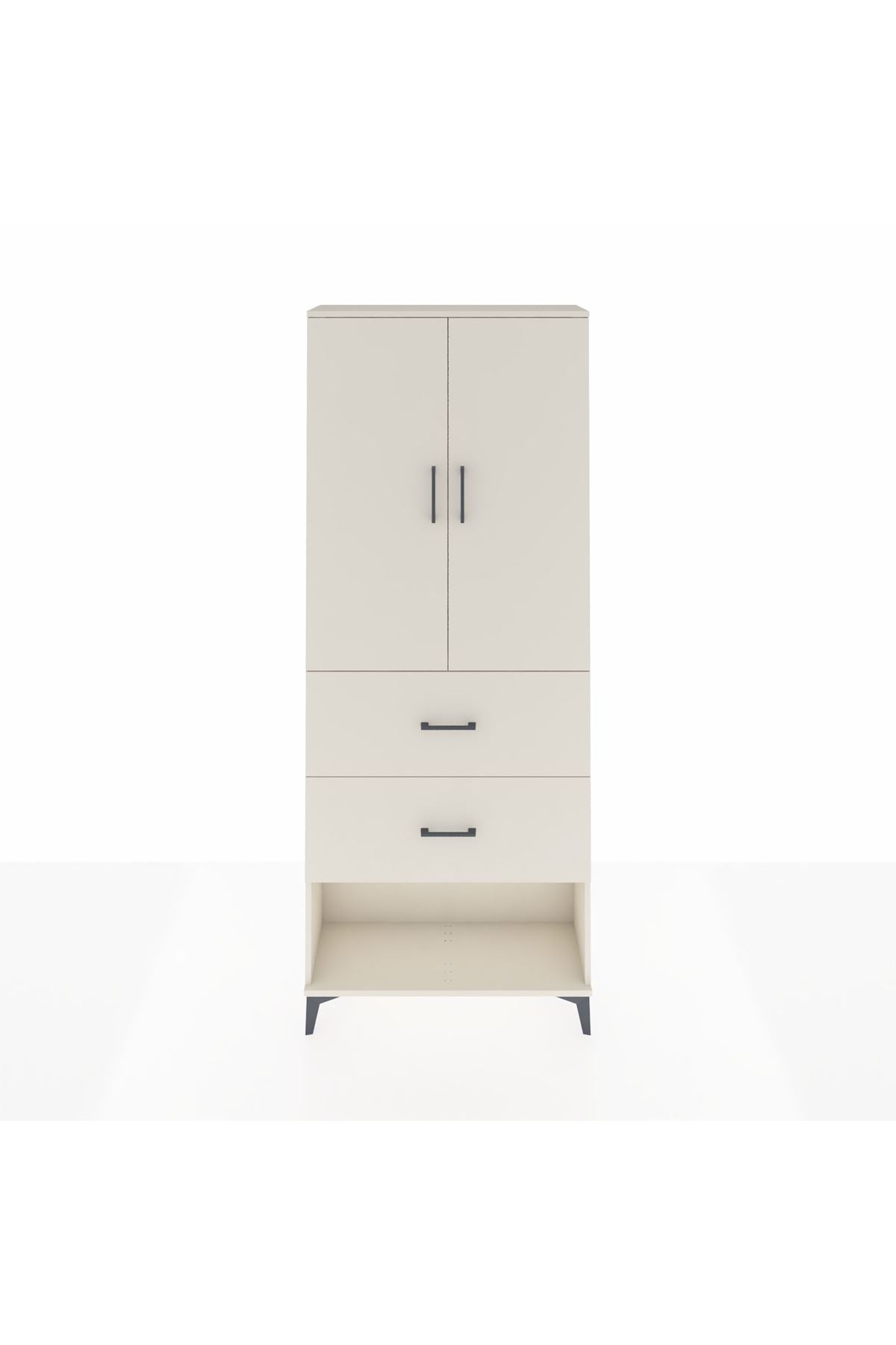 Arges Dolap 2 Raflı 2 Çekmeceli 2 Kapaklı 88x30x221 - S30M146V1A