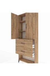Arges Dolap 3 Raflı 2 Çekmeceli 2 Kapaklı 88x30x221 - S30M145V9A