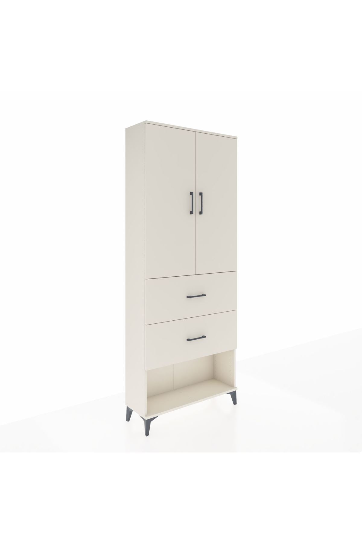 Arges Dolap 2 Raflı 2 Çekmeceli 2 Kapaklı 88x30x221 - S30M146V1A