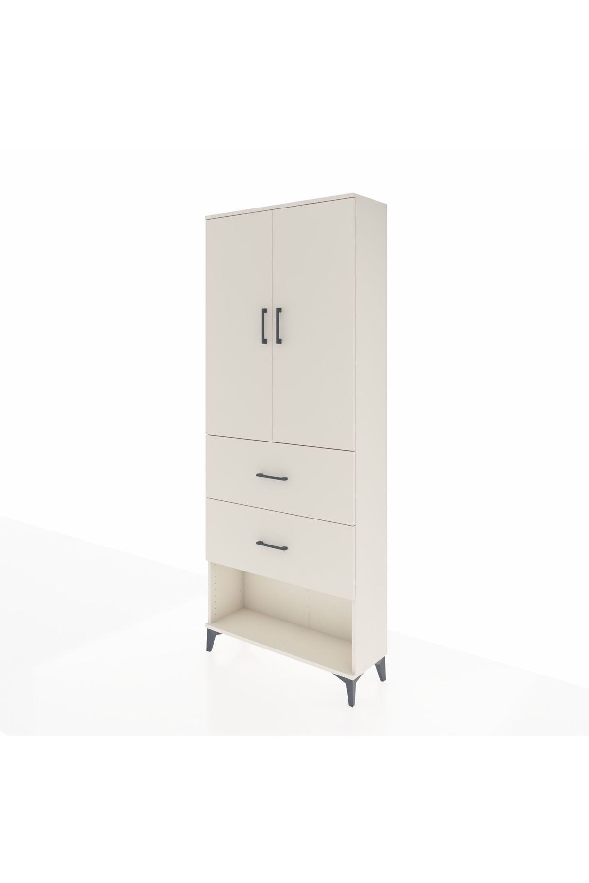 Arges Dolap 2 Raflı 2 Çekmeceli 2 Kapaklı 88x30x221 - S30M146V1A