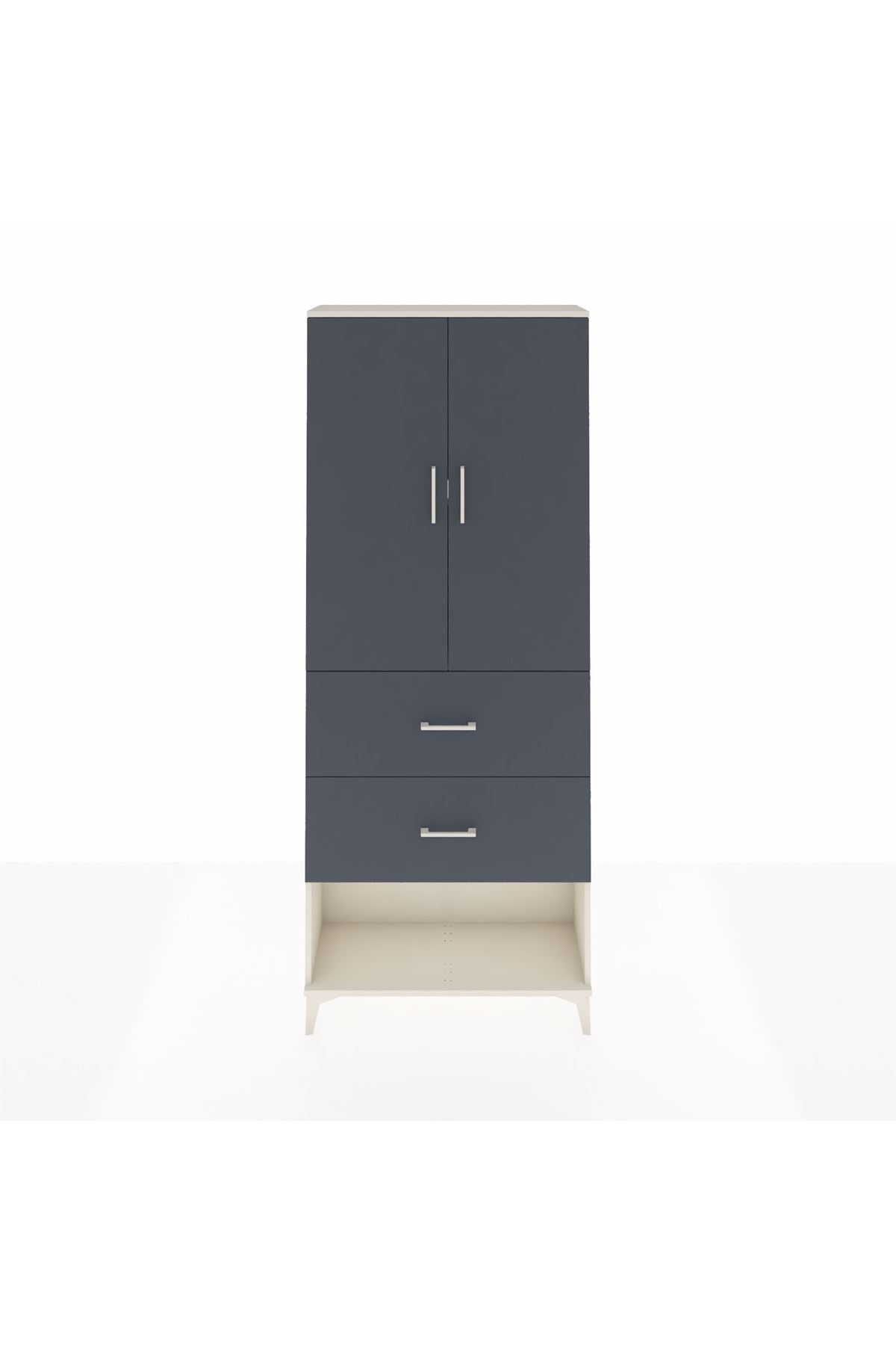Arges Dolap 2 Raflı 2 Çekmeceli 2 Kapaklı 88x30x221 - S30M146V2A