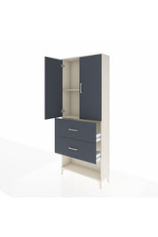 Arges Dolap 2 Raflı 2 Çekmeceli 2 Kapaklı 88x30x221 - S30M146V2A