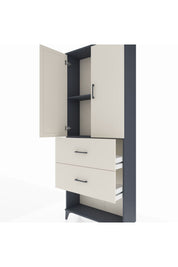 Arges Dolap 2 Raflı 2 Çekmeceli 2 Kapaklı 88x30x221 - S30M146V4A