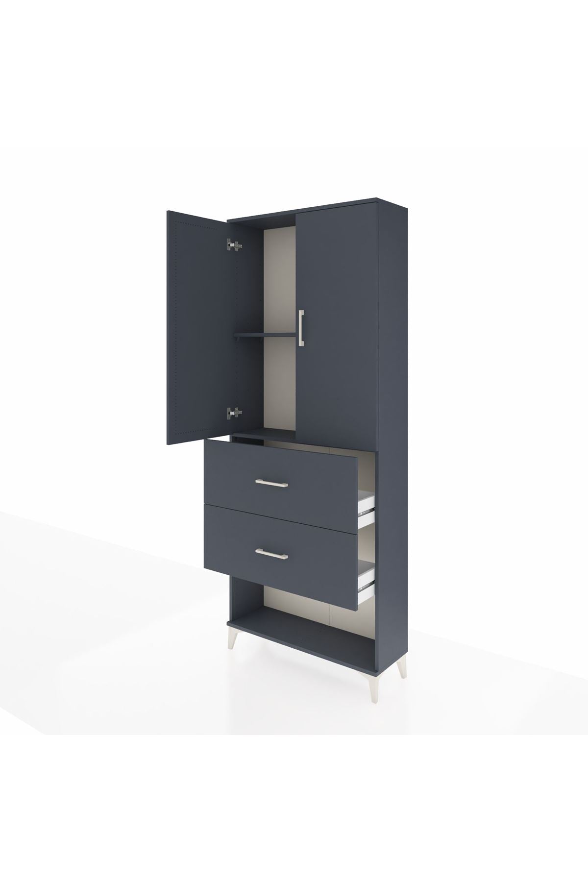 Arges Dolap 2 Raflı 2 Çekmeceli 2 Kapaklı 88x30x221 - S30M146V5A