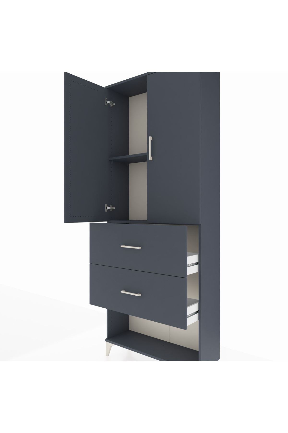Arges Dolap 2 Raflı 2 Çekmeceli 2 Kapaklı 88x30x221 - S30M146V5A
