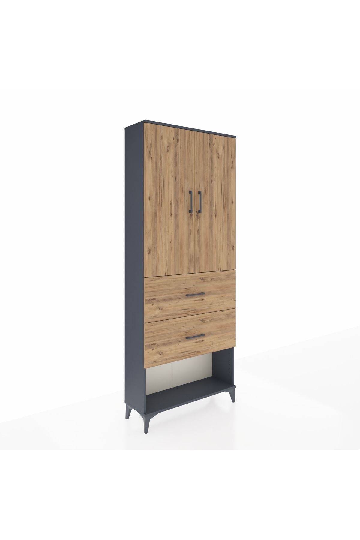 Arges Dolap 2 Raflı 2 Çekmeceli 2 Kapaklı 88x30x221 - S30M146V6A