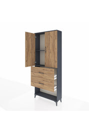 Arges Dolap 2 Raflı 2 Çekmeceli 2 Kapaklı 88x30x221 - S30M146V6A