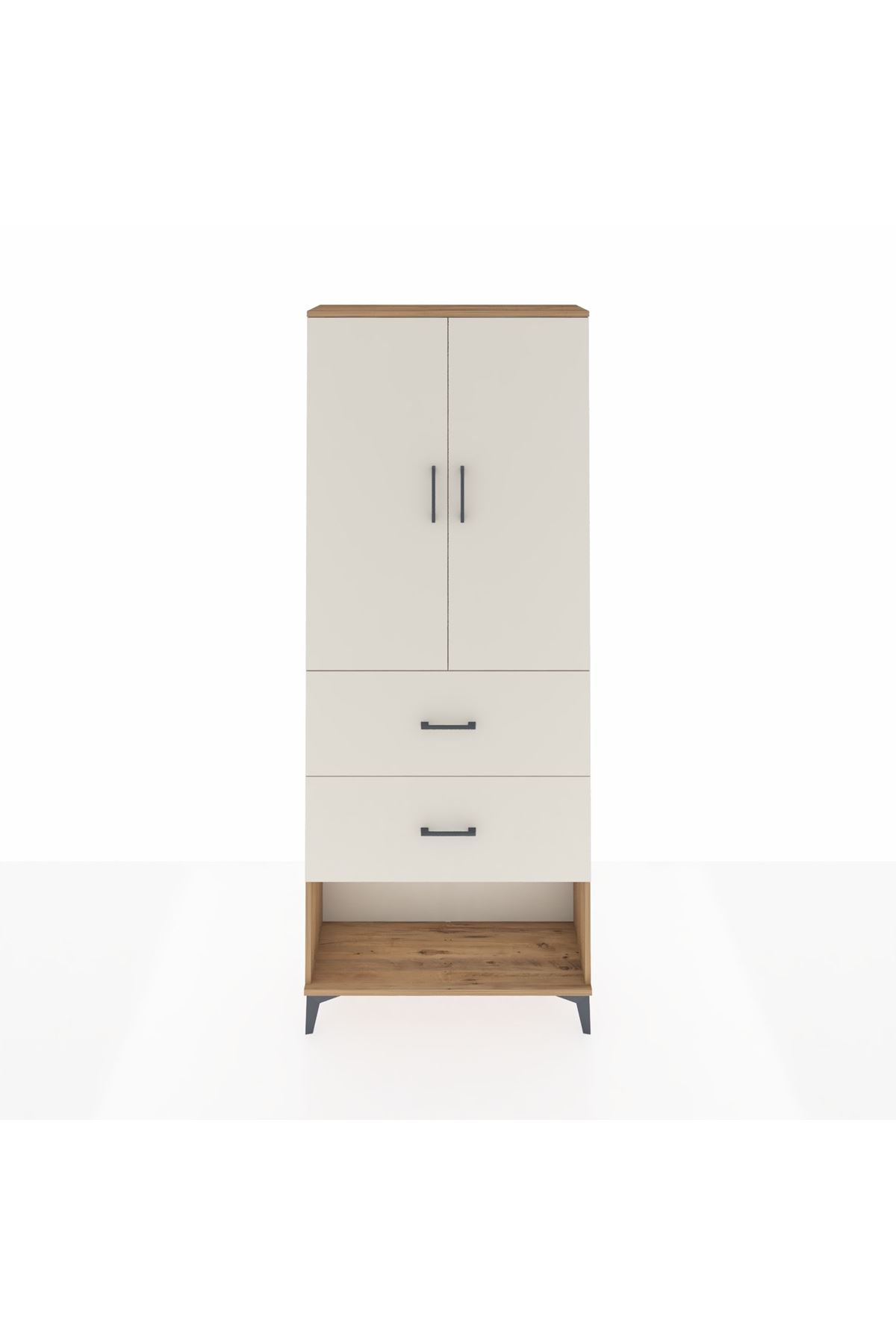 Arges Dolap 2 Raflı 2 Çekmeceli 2 Kapaklı 88x30x221 - S30M146V7A