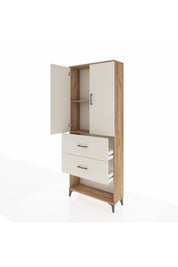 Arges Dolap 2 Raflı 2 Çekmeceli 2 Kapaklı 88x30x221 - S30M146V7A