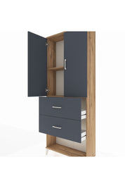 Arges Dolap 2 Raflı 2 Çekmeceli 2 Kapaklı 88x30x221 - S30M146V8A