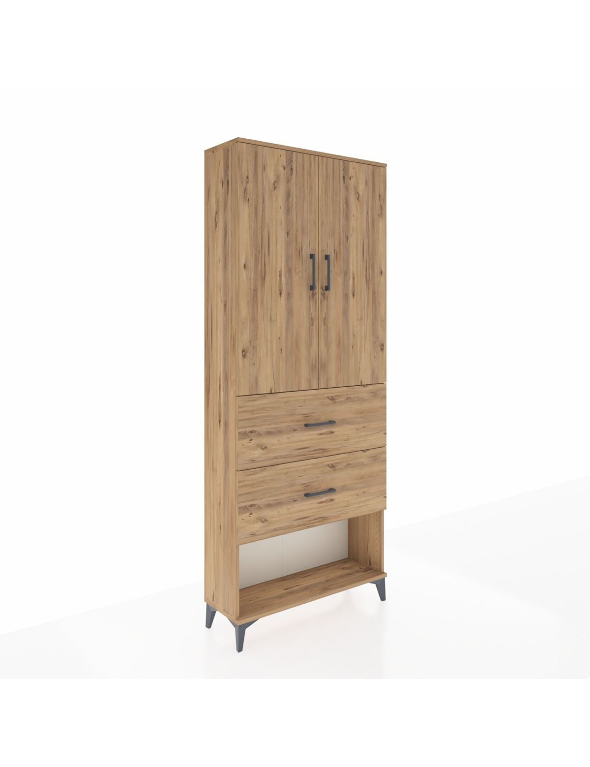 Arges Dolap 2 Raflı 2 Çekmeceli 2 Kapaklı 88x30x221 - S30M146V9A