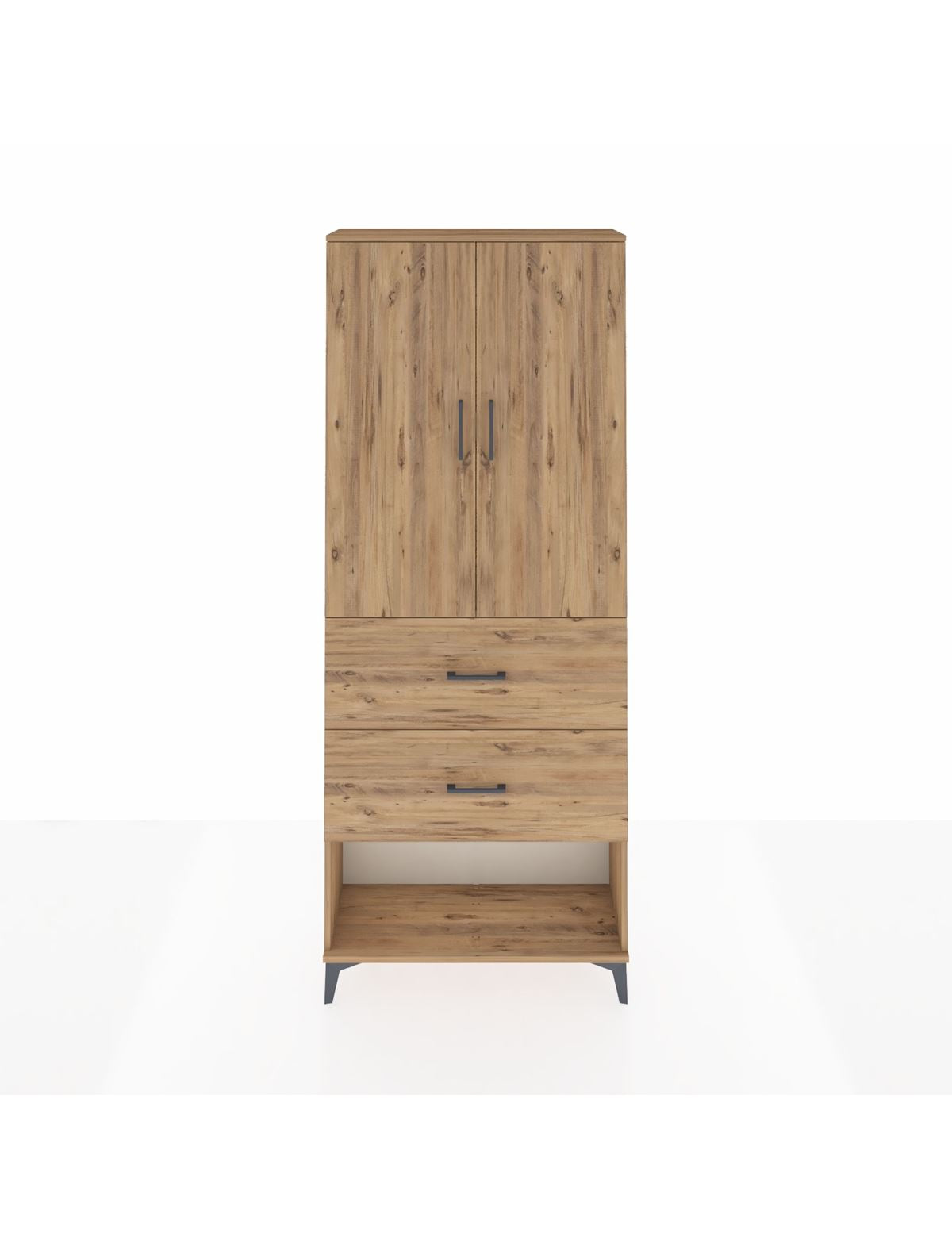 Arges Dolap 2 Raflı 2 Çekmeceli 2 Kapaklı 88x30x221 - S30M146V9A
