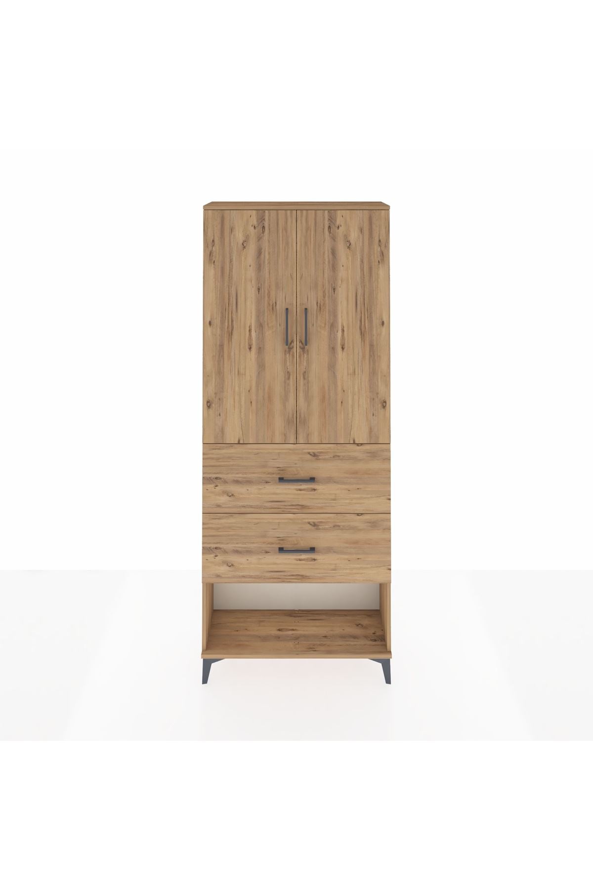 Arges Dolap 2 Raflı 2 Çekmeceli 2 Kapaklı 88x30x221 - S30M146V9A
