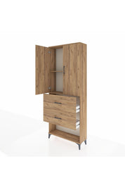 Arges Dolap 2 Raflı 2 Çekmeceli 2 Kapaklı 88x30x221 - S30M146V9A