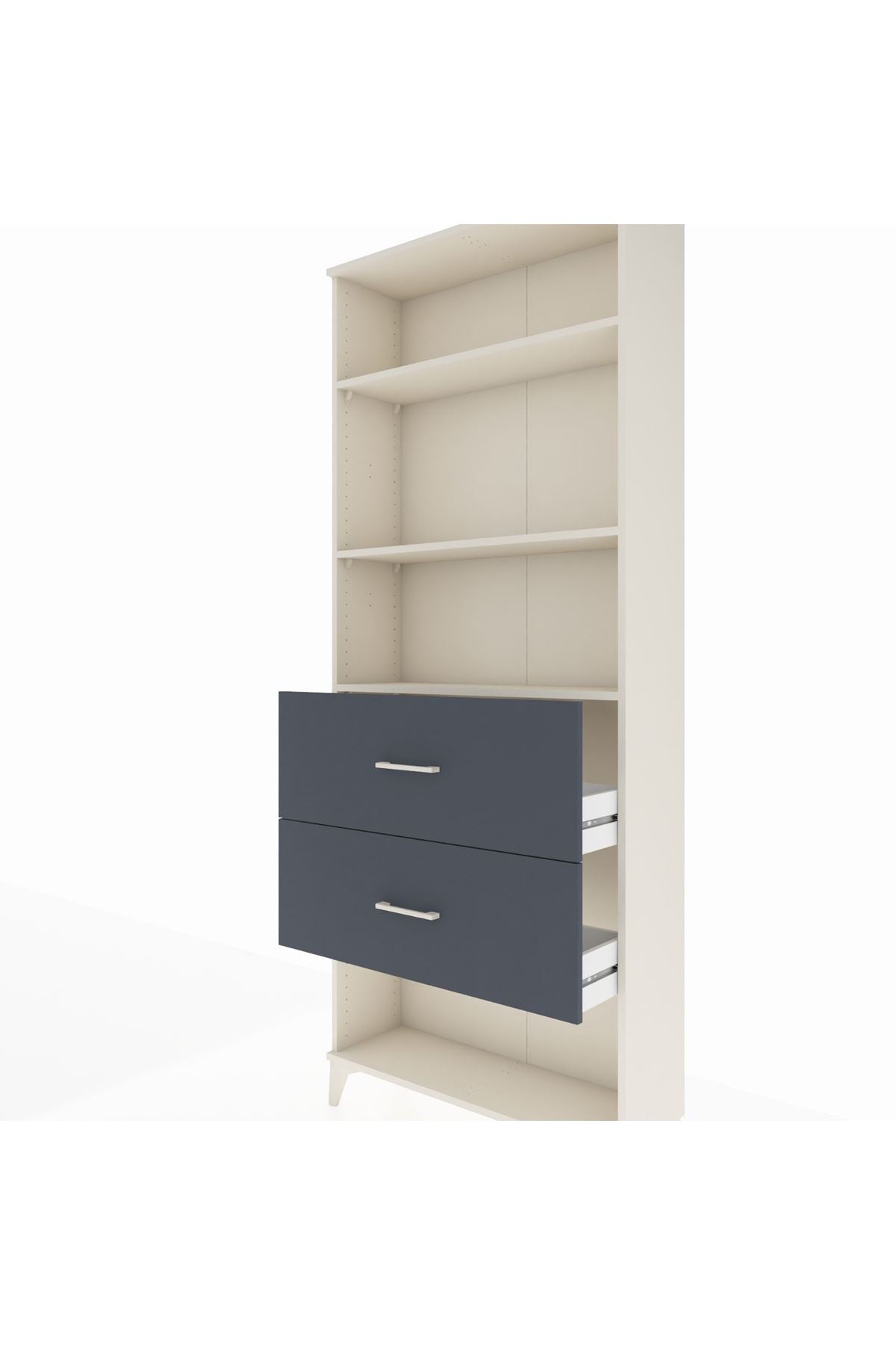 Arges Dolap 3 Raflı 2 Çekmeceli 88x30x221 - S30M147V2A
