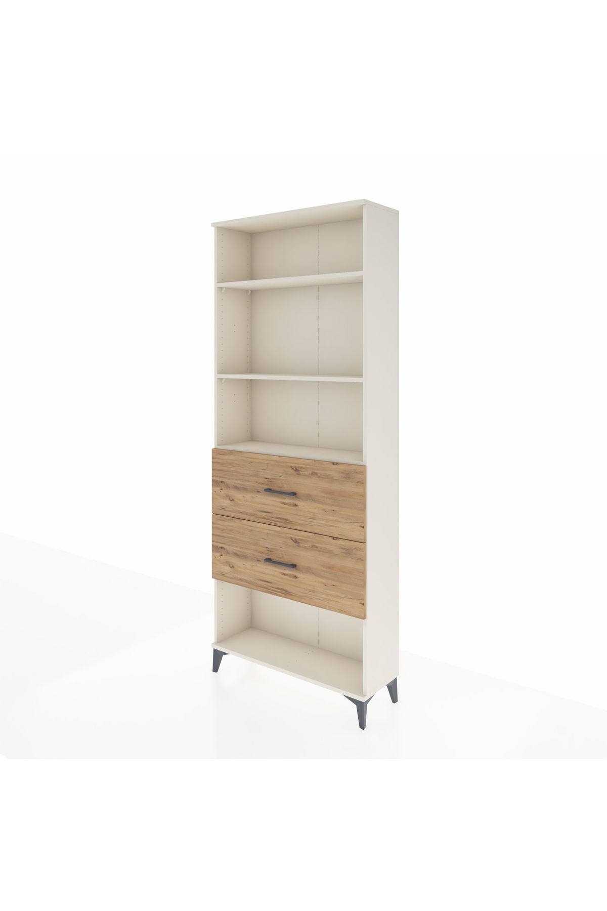 Arges Dolap 3 Raflı 2 Çekmeceli 88x30x221 - S30M147V3A