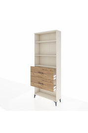 Arges Dolap 3 Raflı 2 Çekmeceli 88x30x221 - S30M147V3A