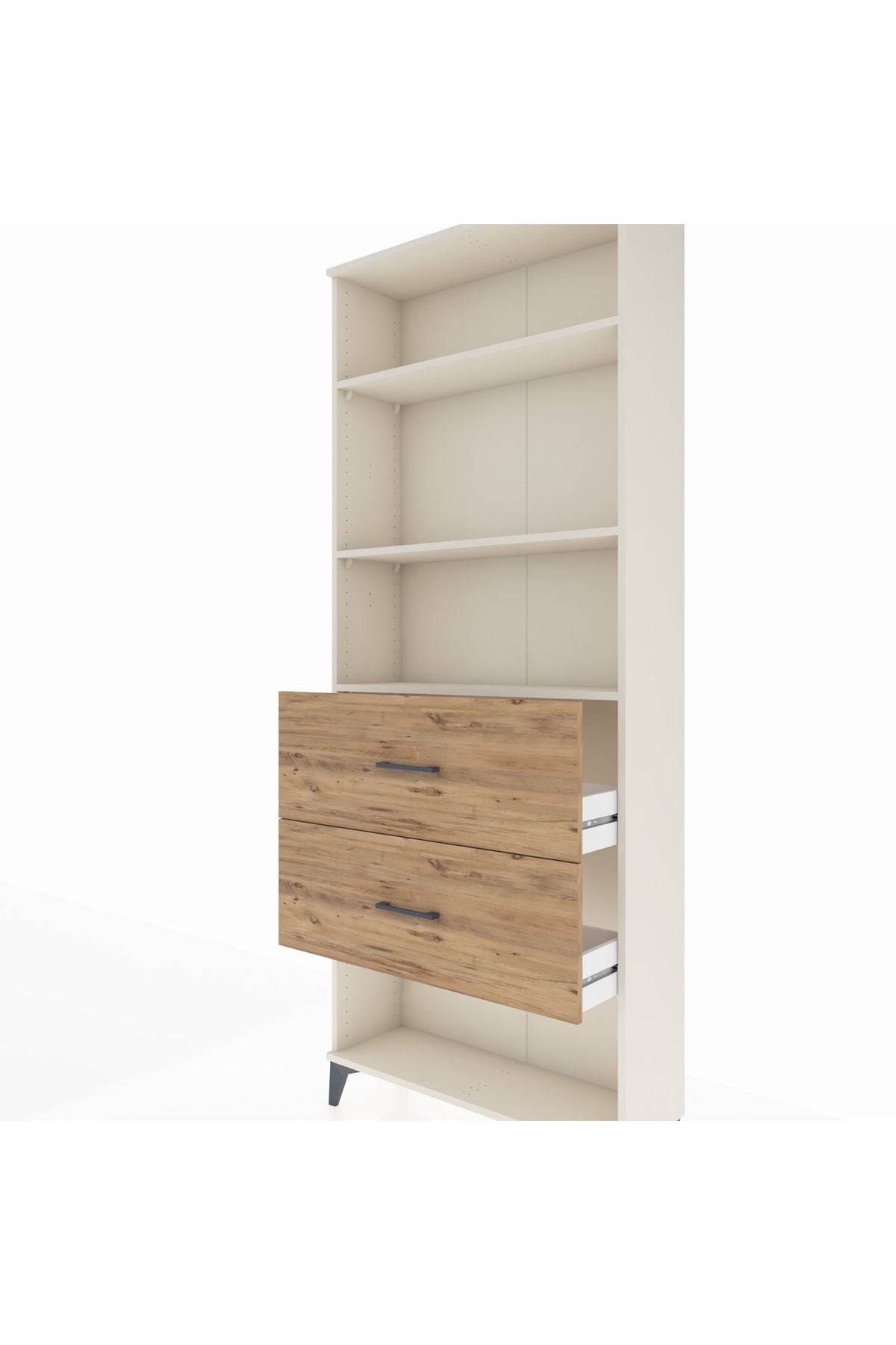 Arges Dolap 3 Raflı 2 Çekmeceli 88x30x221 - S30M147V3A