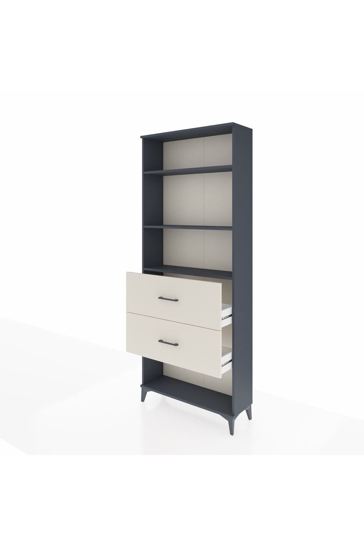 Arges Dolap 3 Raflı 2 Çekmeceli 88x30x221 - S30M147V4A